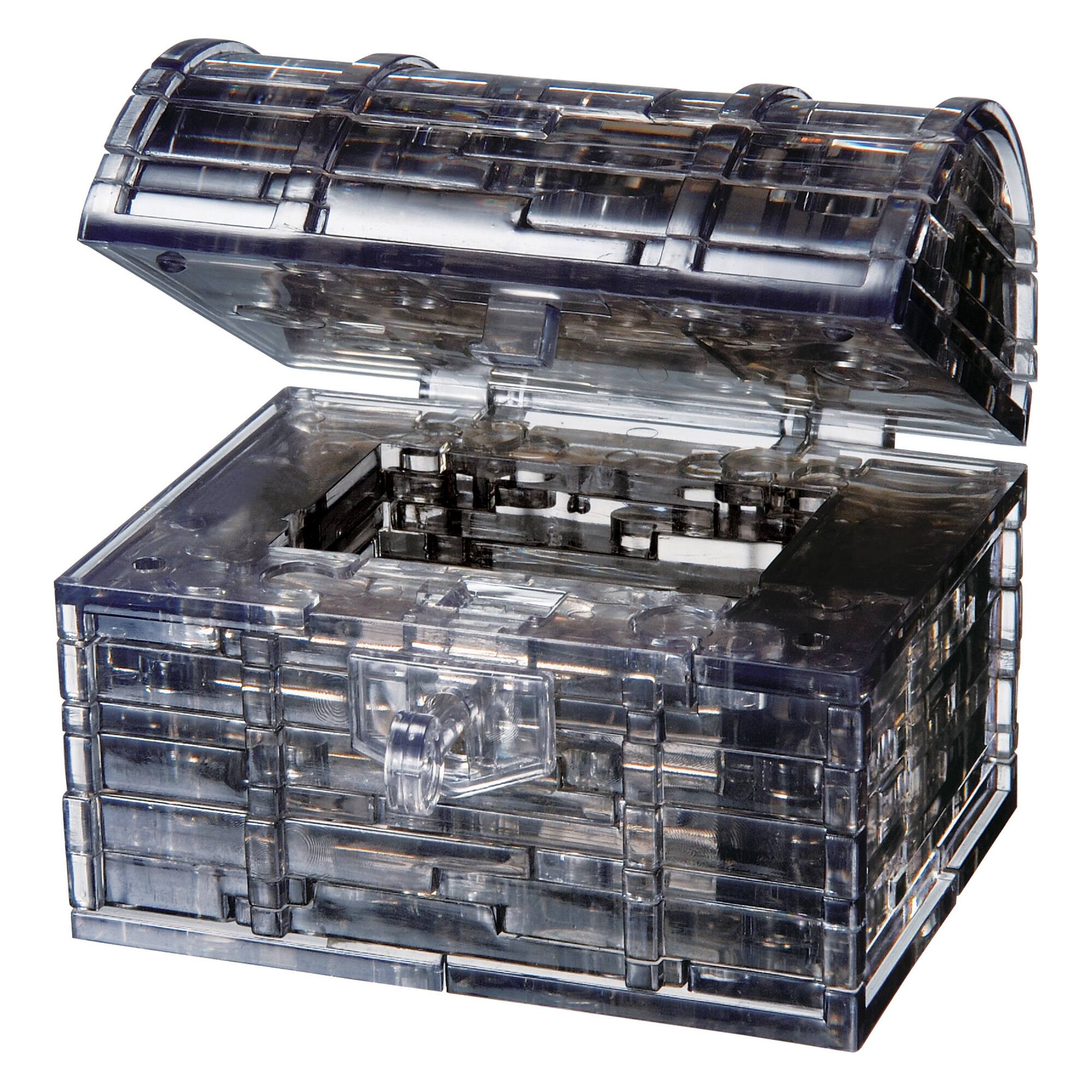 Original 3D Crystal Puzzle™ Black Treasure Chest 52 Piece Puzzle